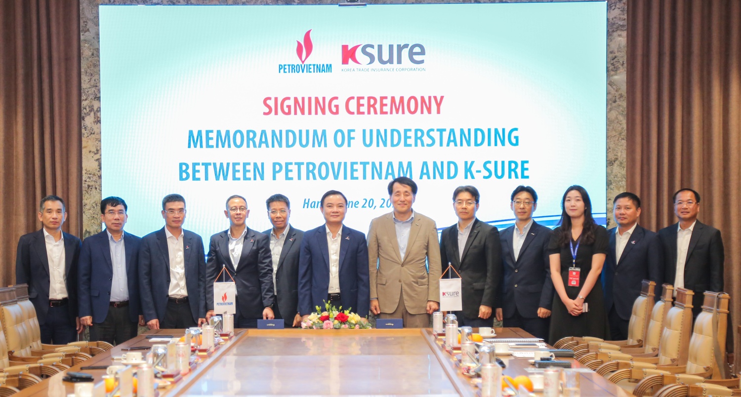 Petrovietnam ký kết Biên bản ghi nhớ với Tổ chức Bảo hiểm Thương mại Hàn Quốc (K-SURE)